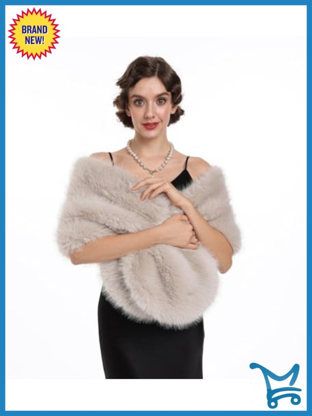 Faux Fur Scarf Wrap Collar Shawl Shrug Winter Wedding Party